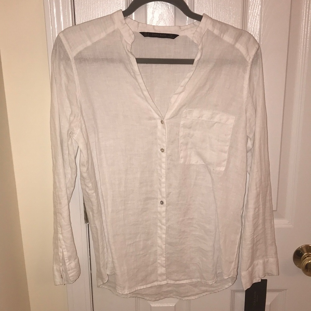 Zara white blouse